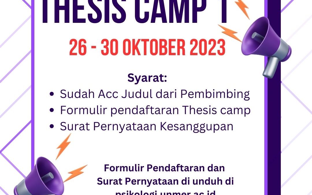 Thesis Camp 1